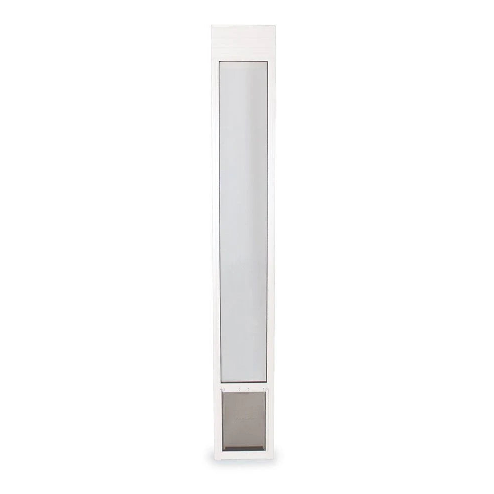 White Aluminum Frame Sliding Glass Pet Door Panel B9021