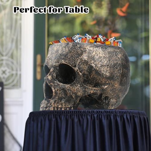 Extra Large Skull Candy Dish Bowl Holder Resin Decor A648539