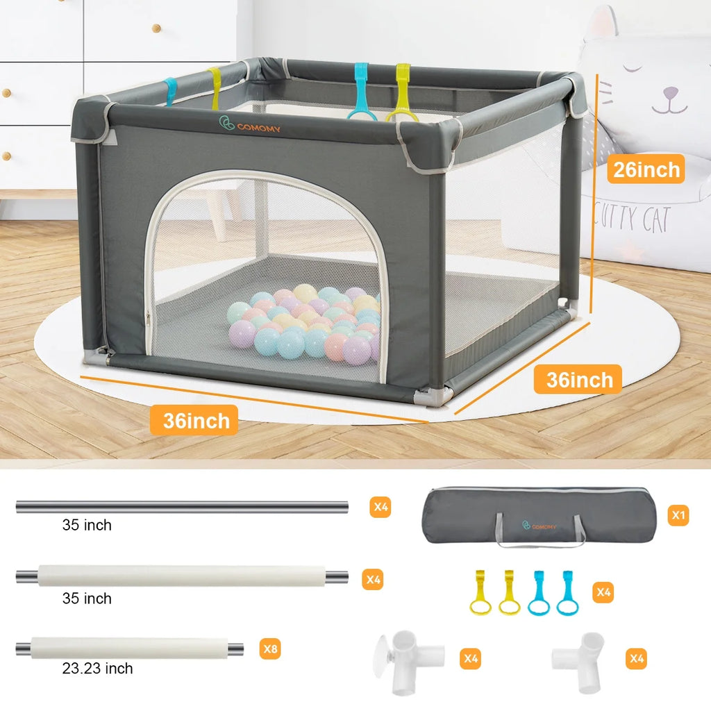 Portable Soft Mesh Baby Playpen H78396