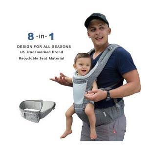 Ergonomic Baby Carrier with Hip Seat D634680