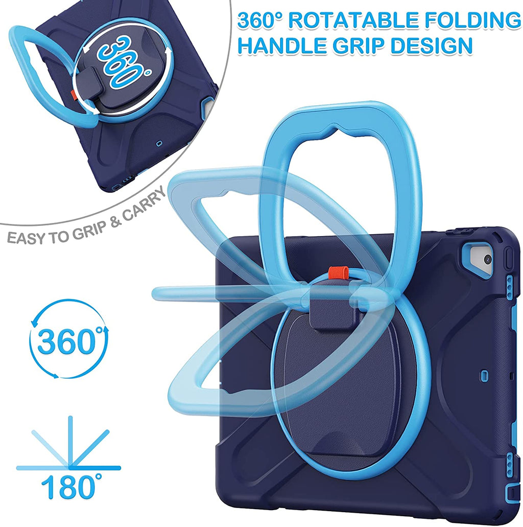 Shockproof Case with Pen Holder, Swivel Stand and Shoulder Strap U71494