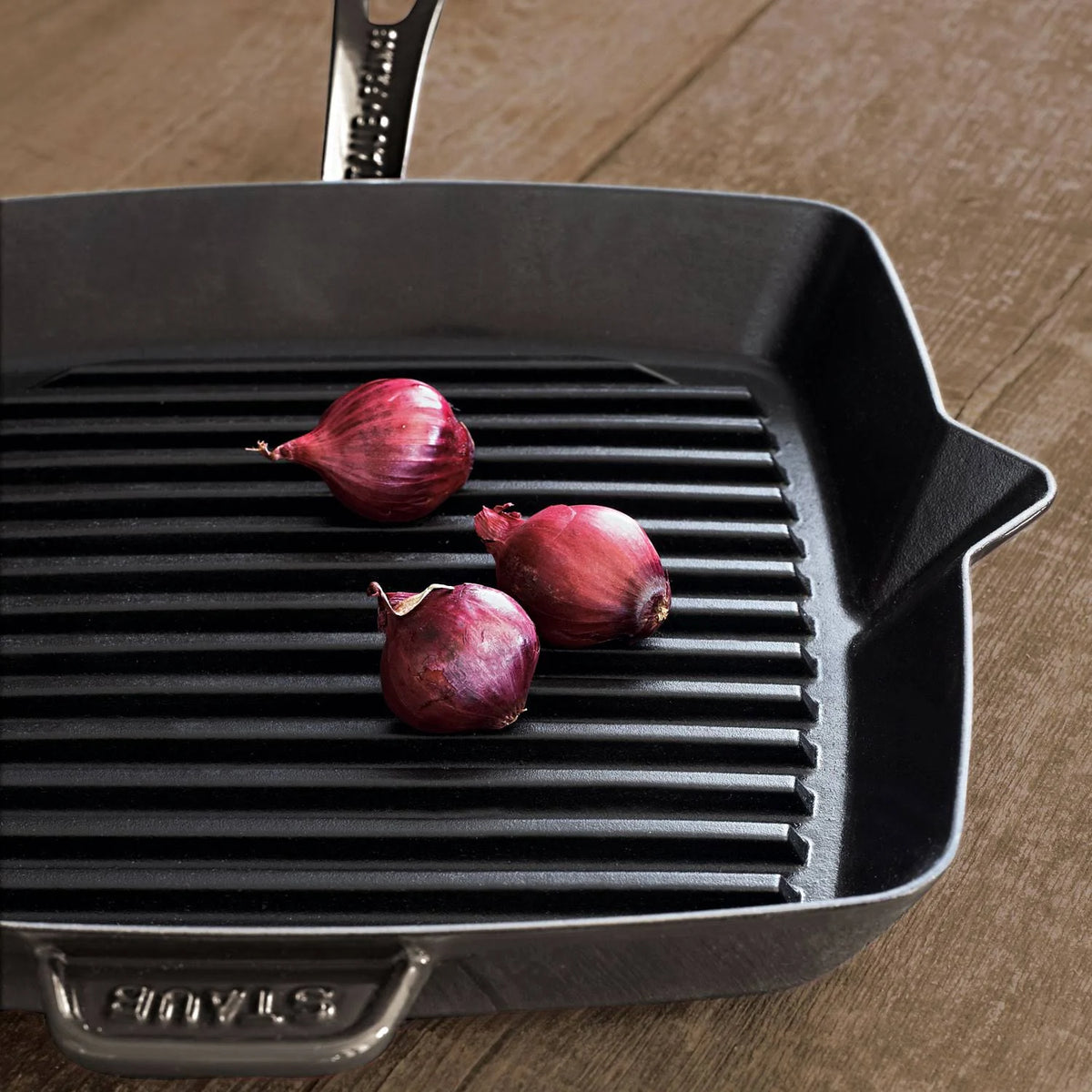 Cast Iron Square Grill Pan, 12-in, Dark Blue M56243