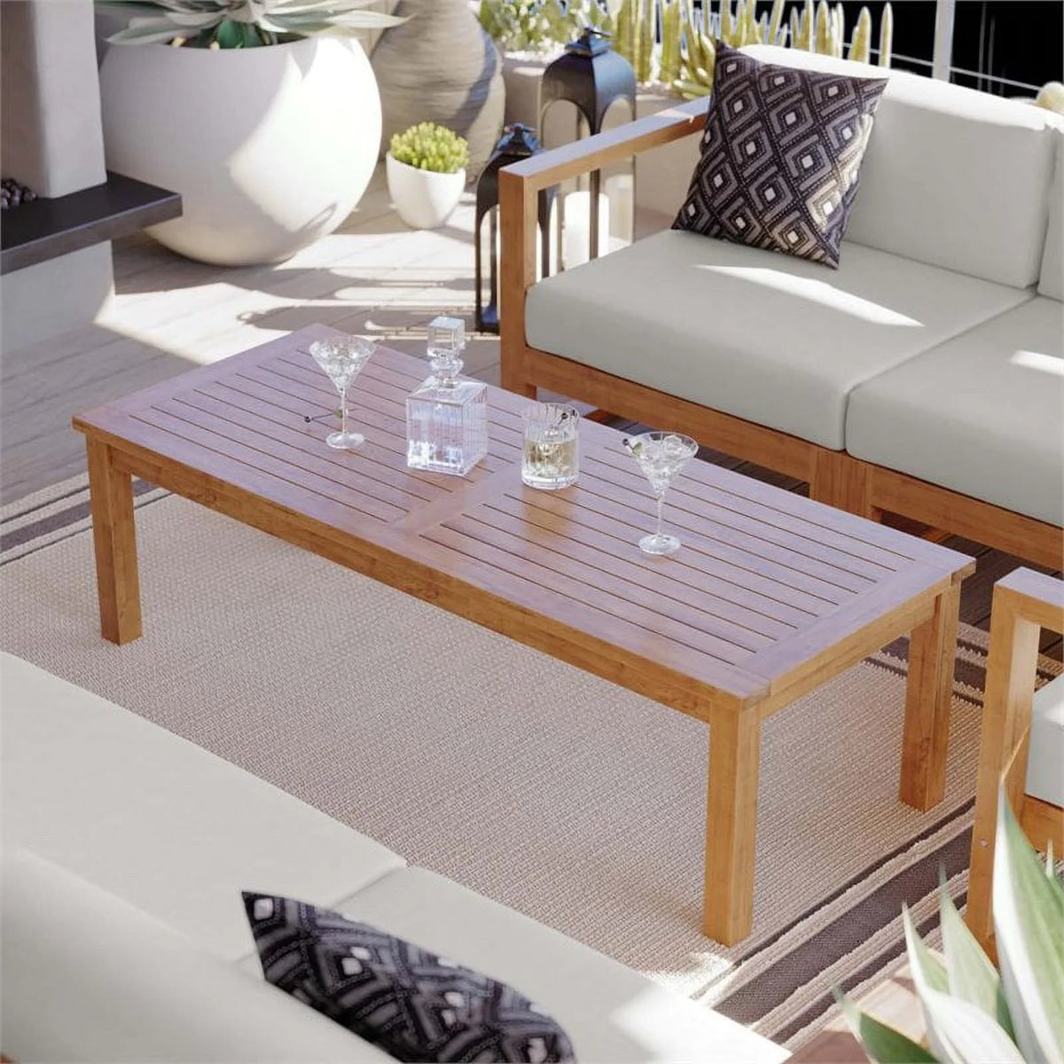 Teak Wood Patio Coffee Table C17270