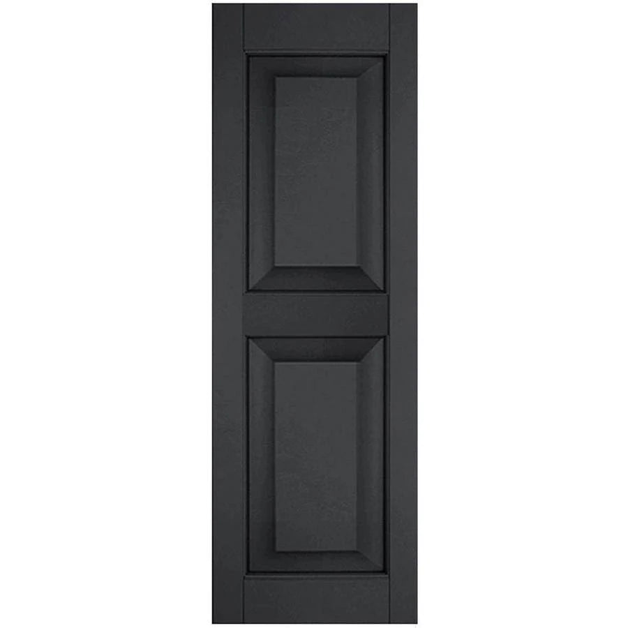 Black Raised Panel Shutters Pair C772
