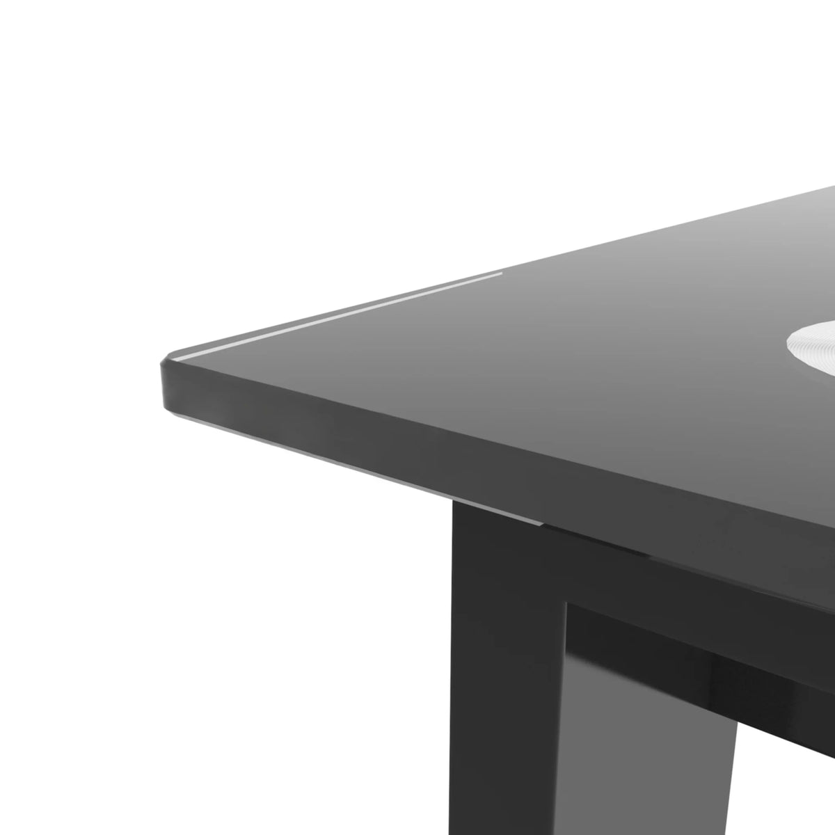 Black Rectangular Tempered Glass Dining Table R780