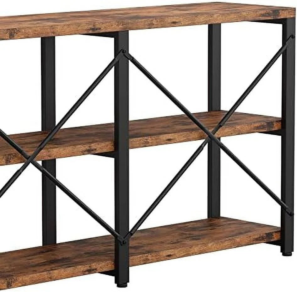 Rustic 47in 3-Tier Console Table P84164