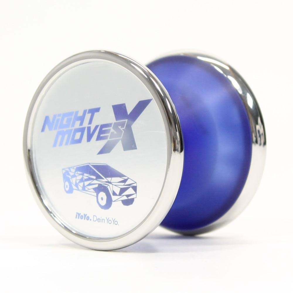 Blue Polycarbonate Yoyo with Stainless Steel Ring F2078
