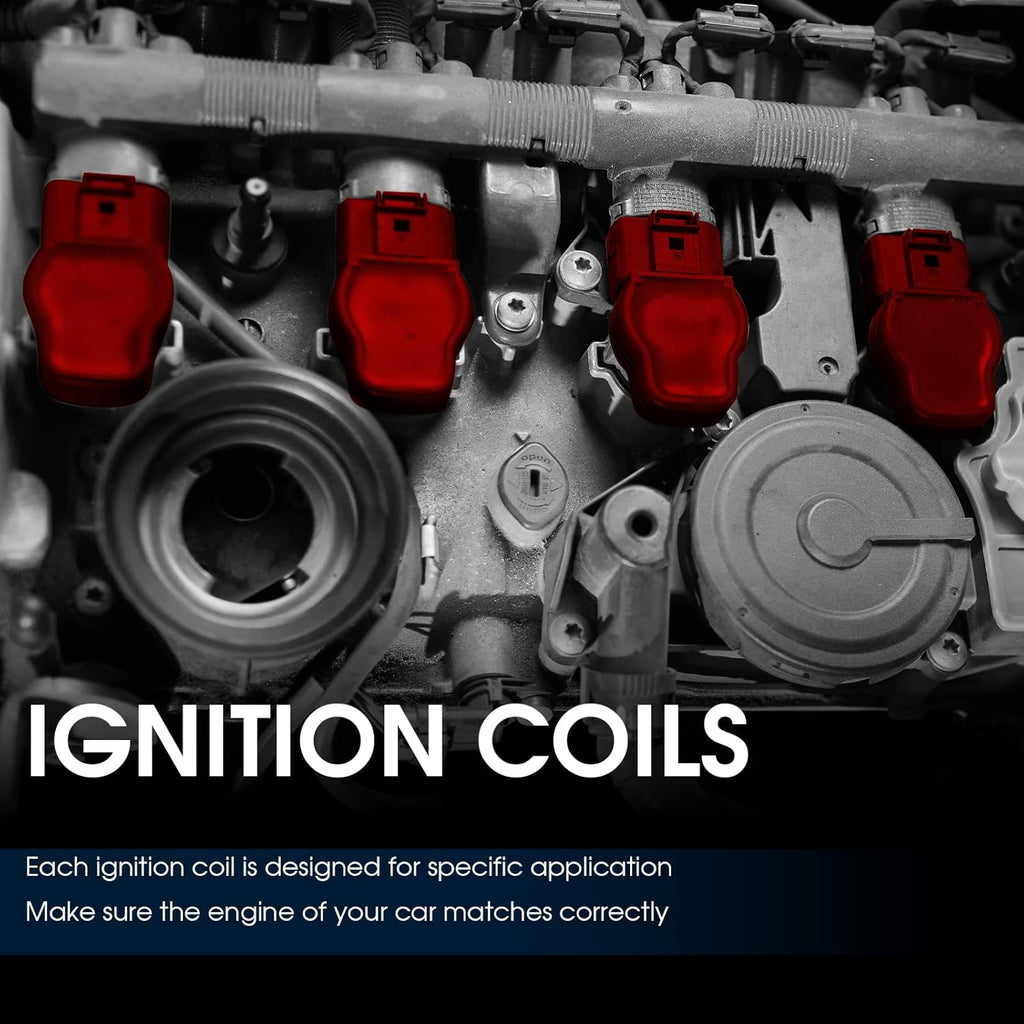 Set of 4 Ignition Coils for Honda Civic I4 1.8L F17216