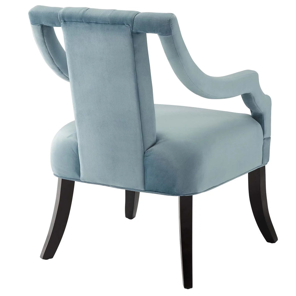 Light Blue Performance Velvet Accent Chair Set of 2 P596129