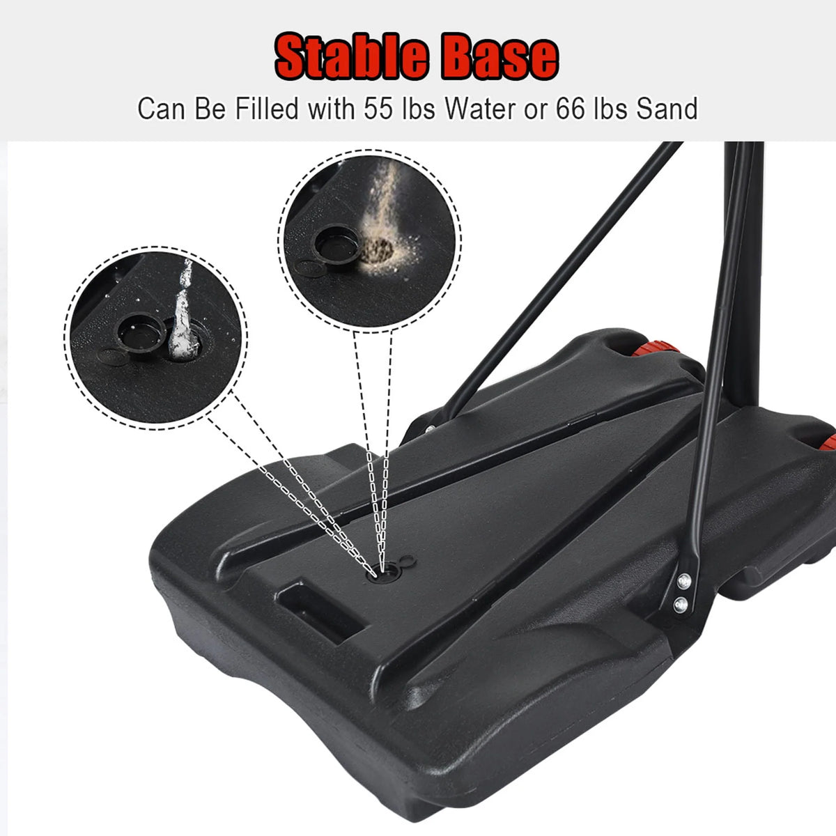 Portable Height-Adjustable Basketball Hoop with Wheels G227131