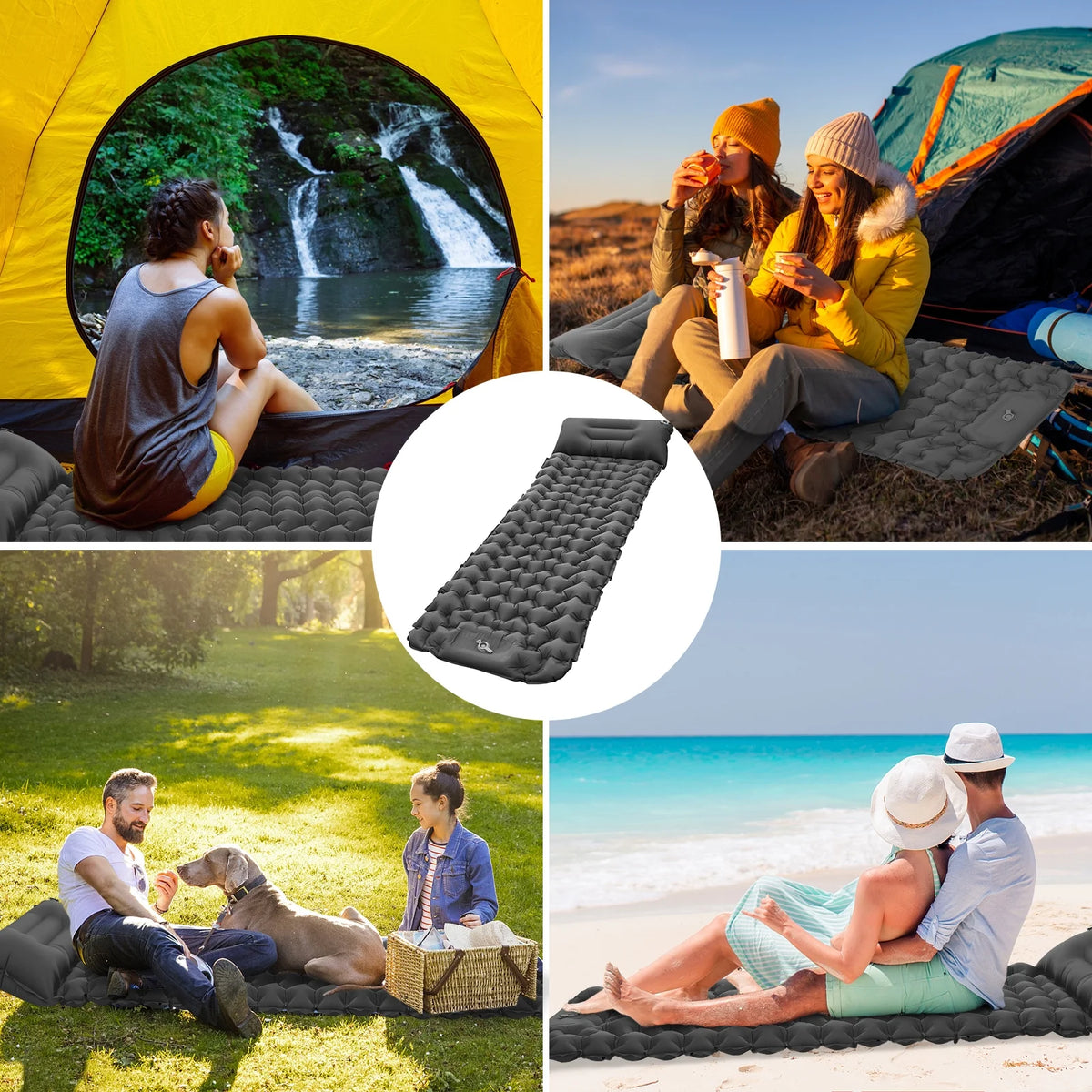 Ultralight Inflatable Camping Sleeping Pad with Pillow A3000