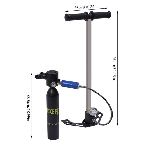 0.5L Oxygen Tank 4500PSI High Pressure Pump Mini Scuba Diving Equipment Tool Kit J9517