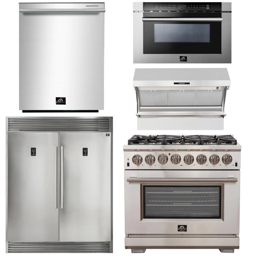 36 Dual Fuel Range, Range Hood, Refrigerator, Microwave, Dishwasher Z1561