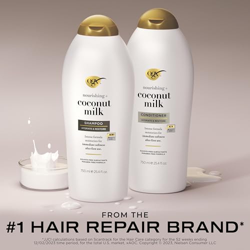 Sulfate Free Coconut Milk Shampoo and Conditioner Set 2 Pack T2914