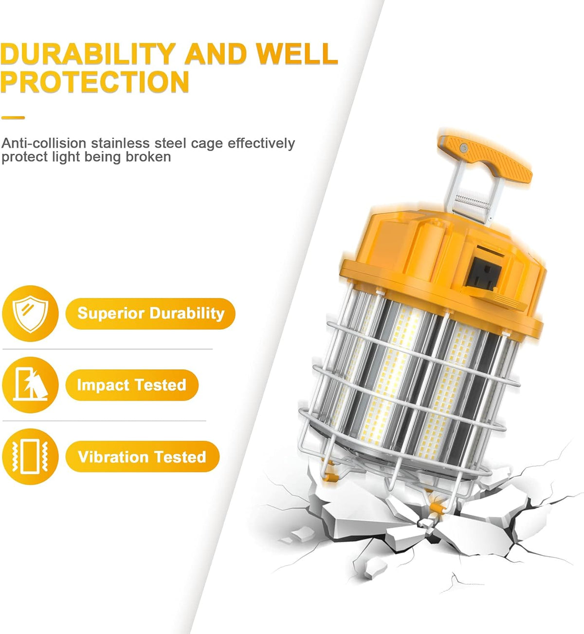 100W LED Construction Work Light 5000K Daylight with Hanging Hook N7603