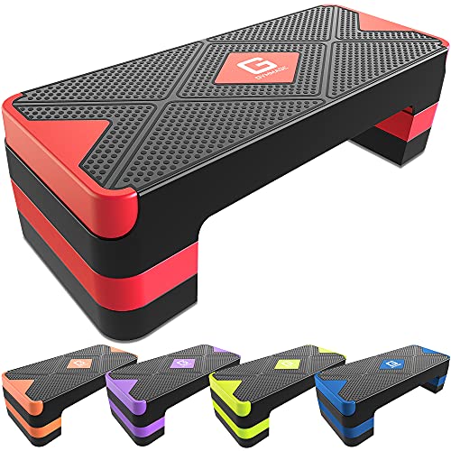 Adjustable Aerobic Exercise Step with 4" 6" 8" Risers Y73018