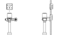 Hardwire Flush Valve - Wall F8248