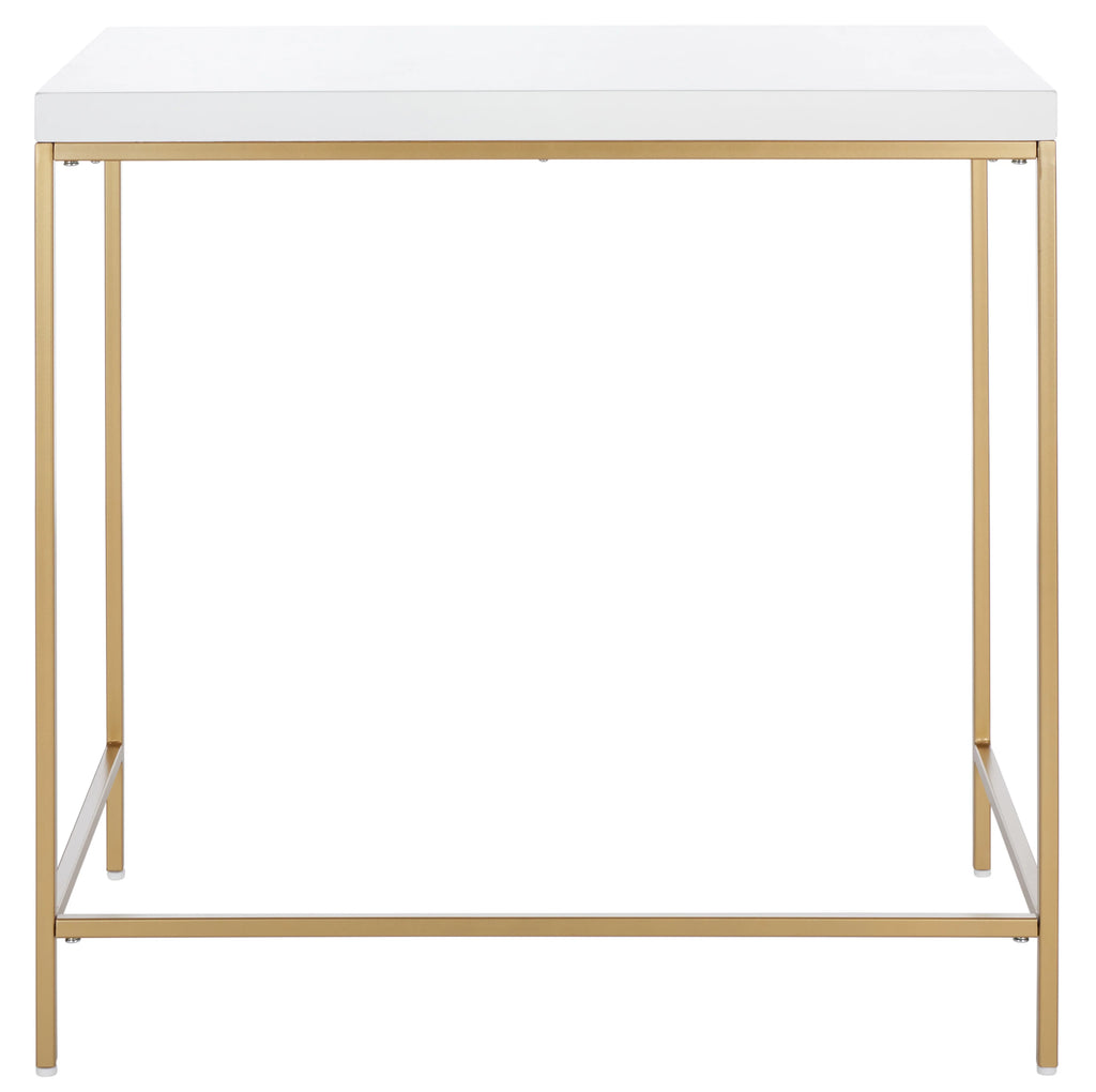 White Gold Wood Writing Desk J4631