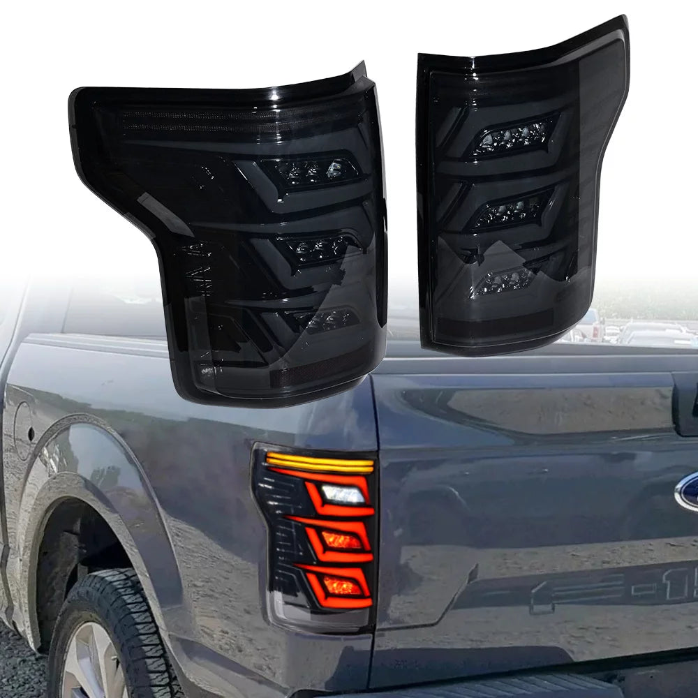 Smoked Lens LED Rear Brake Tail Lights Assembly D34100