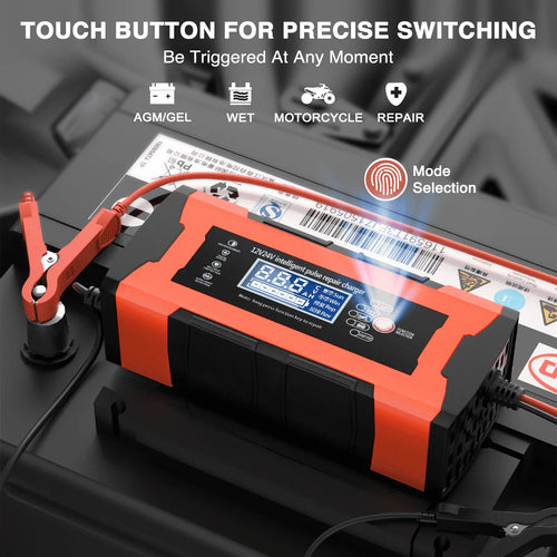 10-Amp 12V 24V Automatic Smart Battery Charger Y2871