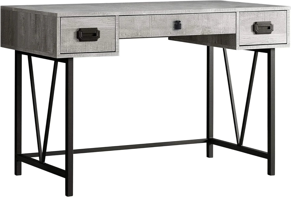Laptop Table with Drawers Metal Legs Computer Desk X58803