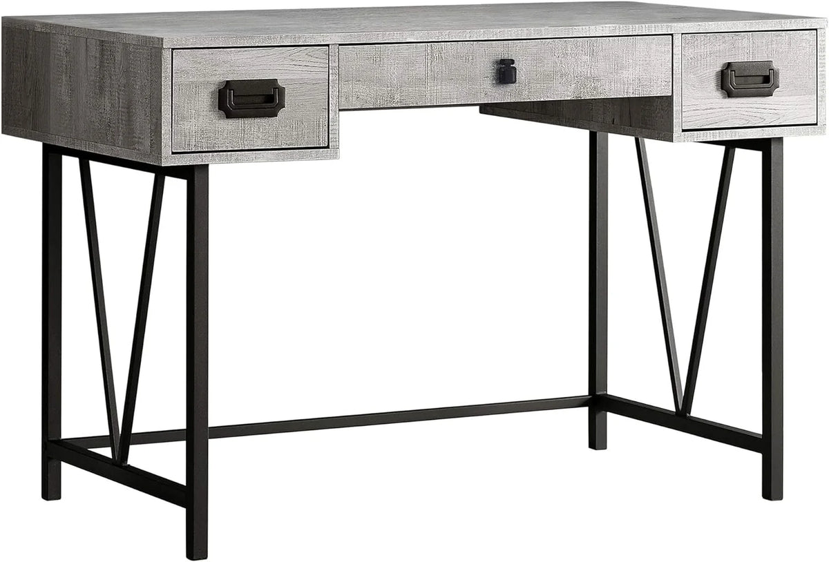 Laptop Table with Drawers Metal Legs Computer Desk X58803