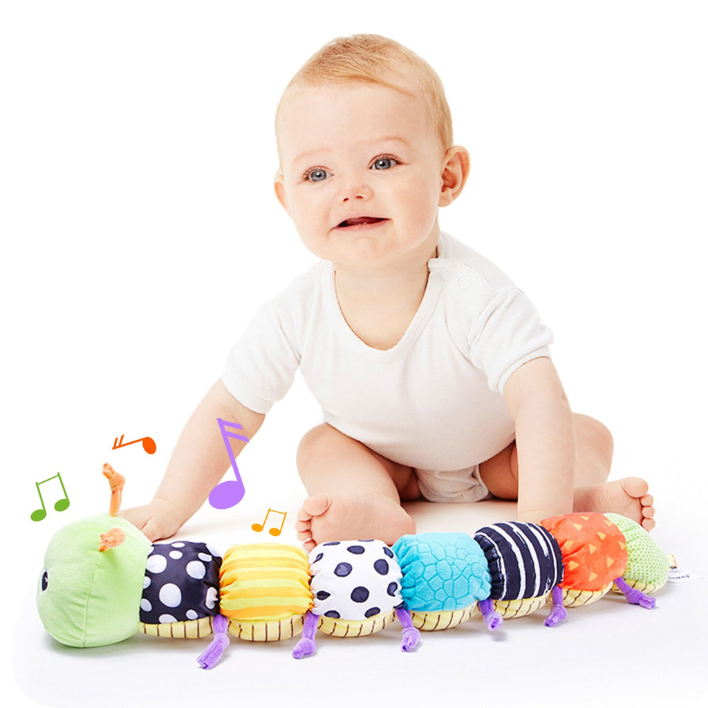 Multicolor Baby Toy Plush Caterpillar Rattle N1808