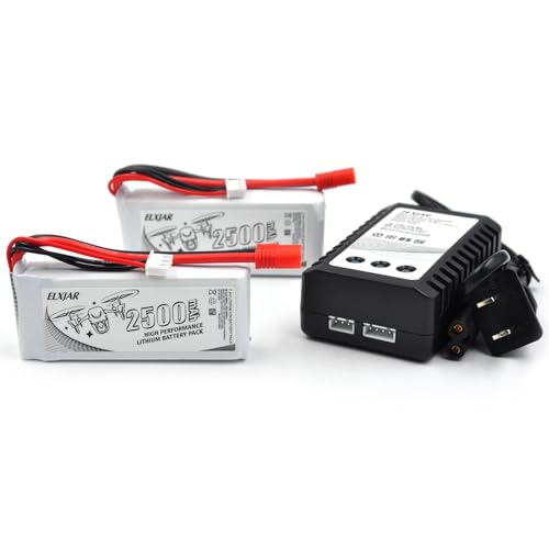 7.4V 2500mAh LiPo Battery with Banana Connector and B3 Charger U40806