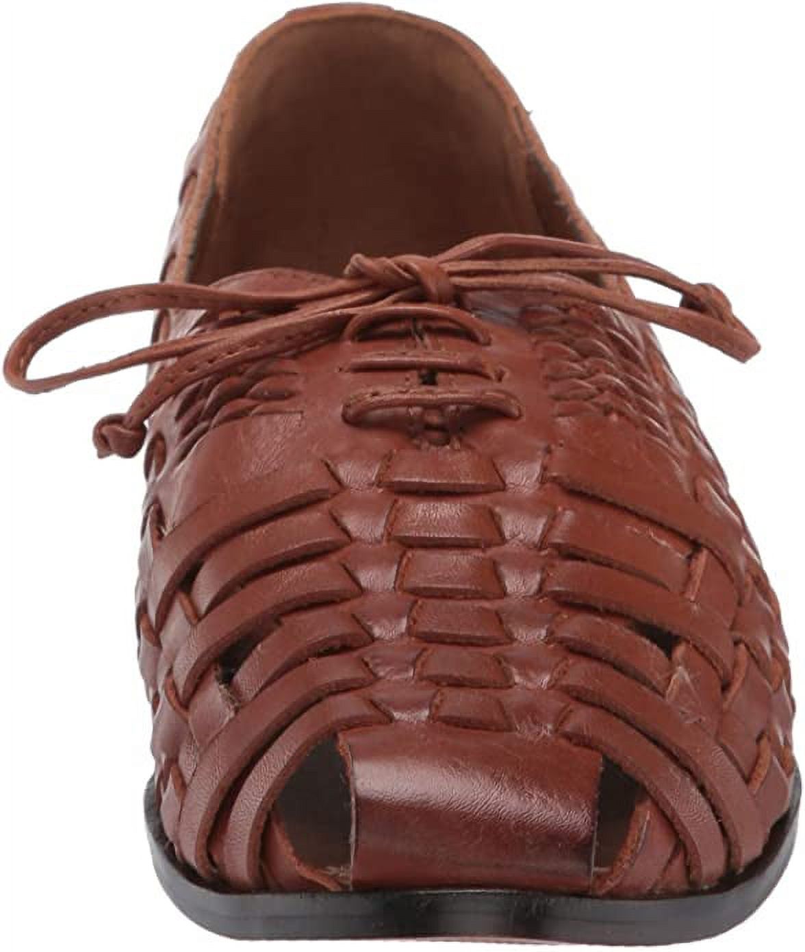 Cognac Tan Leather Lace-up Flat Loafer Oxford T574