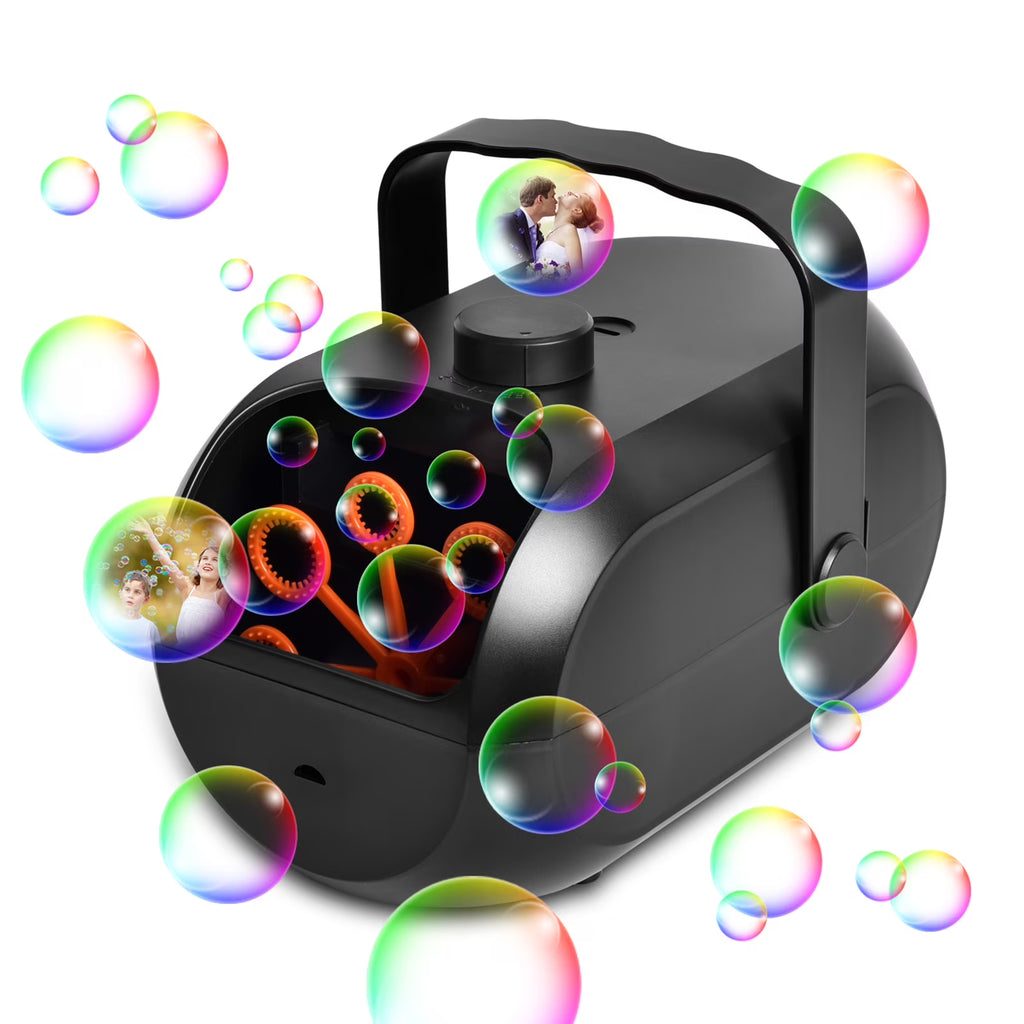 Bubble Machine with 2 Speeds and 6 Bubble Wands V399