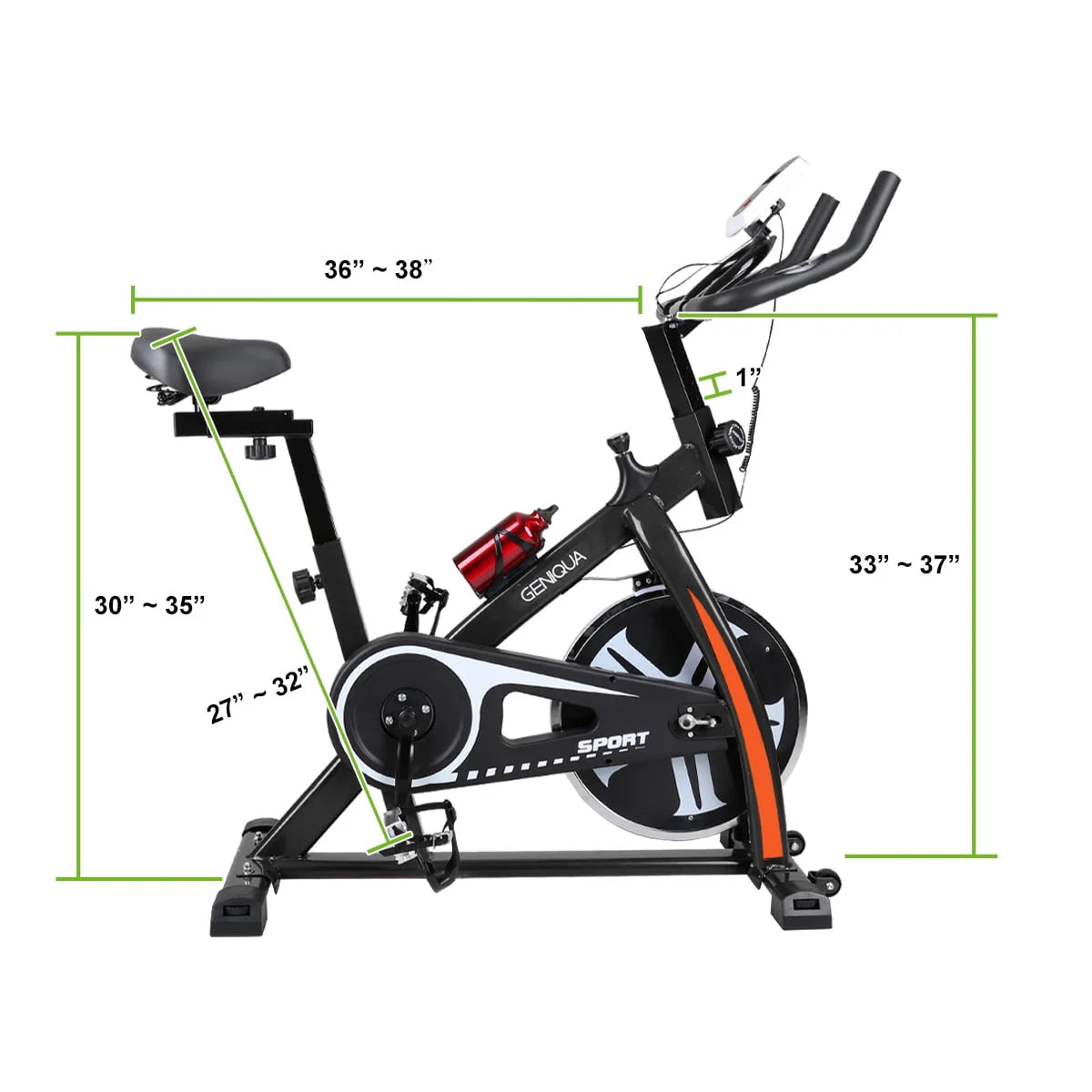 Black Indoor Exercise Bike W590904