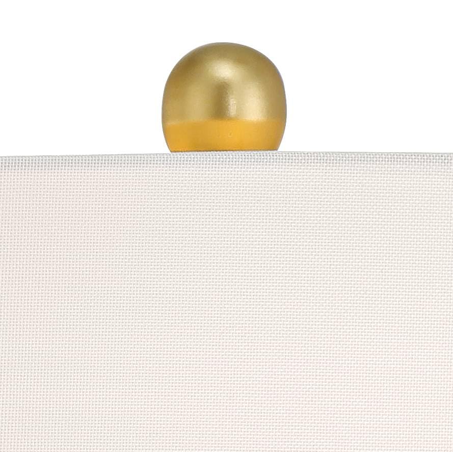 27 1/2" Tall Gold Metal Table Lamp with White Shade M67883