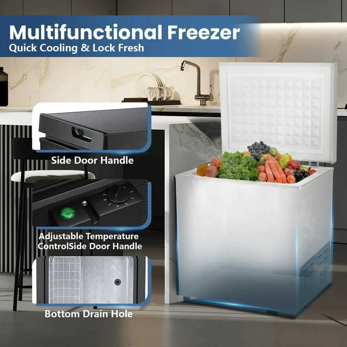 1.8 Cu.ft White Compact Freezer M17866