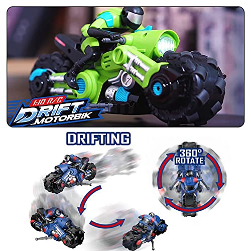 2.4Ghz RC Stunt Drift Motorcycle with 360° Spinning Wheels Z8291