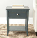 Steel Teal Nightstand with Storage Drawer E163647