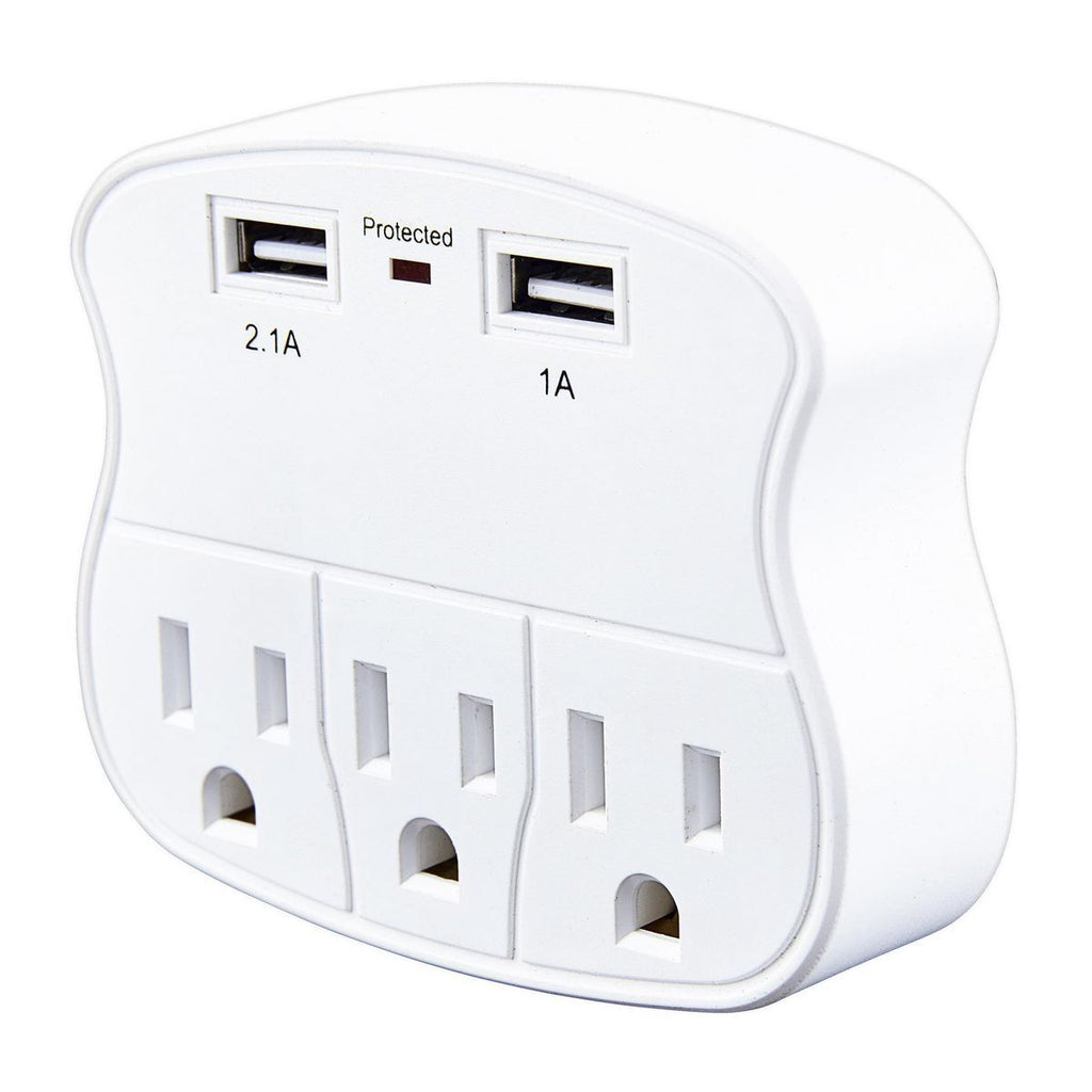 3-Outlet 2 USB Wall Adapter H621237