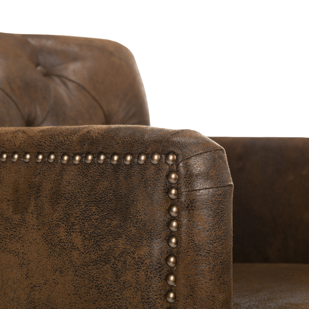 Brown Tufted Club Chair S817696